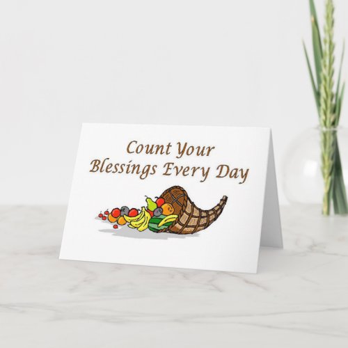 Thanksgiving Blessings Blank Note Card