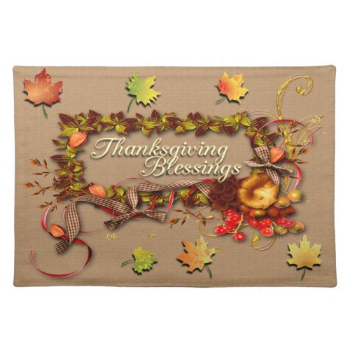 Thanksgiving Blessings Cloth Placemat