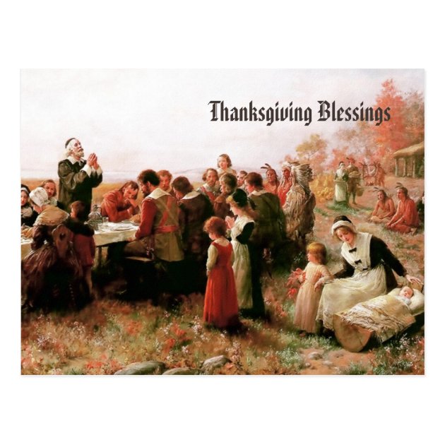 Thanksgiving Blessings. Customizable Postcards