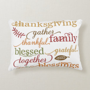 Thanksgiving Blessings Decorative Pillow