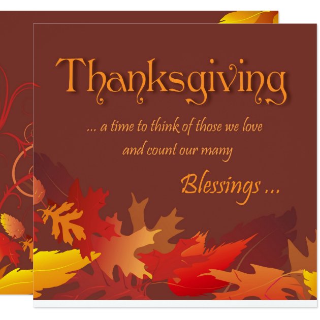 Thanksgiving Blessings - Dinner Party Invitation