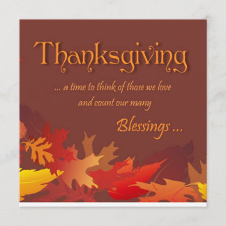 Thanksgiving Blessings - Dinner Party Invitation