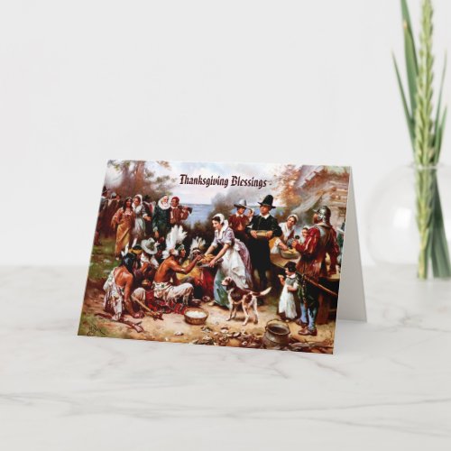 Thanksgiving Blessings Fine Art  Holiday Card