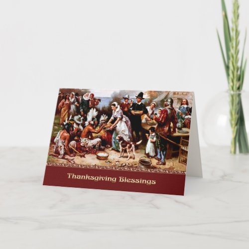 Thanksgiving Blessings Fine Art  Holiday Card