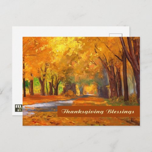 Thanksgiving Blessings Fine Art Postcard