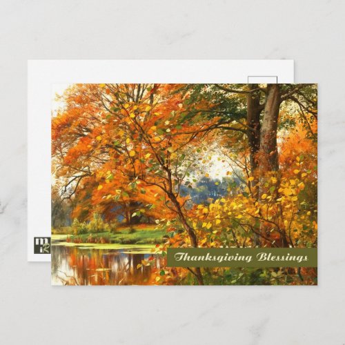 Thanksgiving Blessings Fine Art Postcard