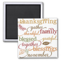 Thanksgiving Blessings Magnet
