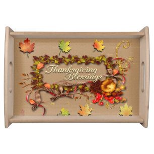Thanksgiving Blessings Serving Tray
