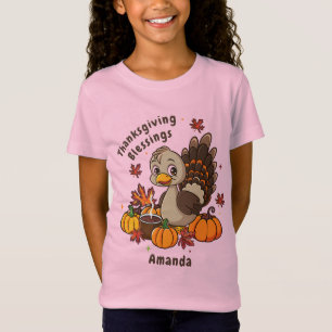 Thanksgiving Blessings Turkey Pumpkin T-Shirt
