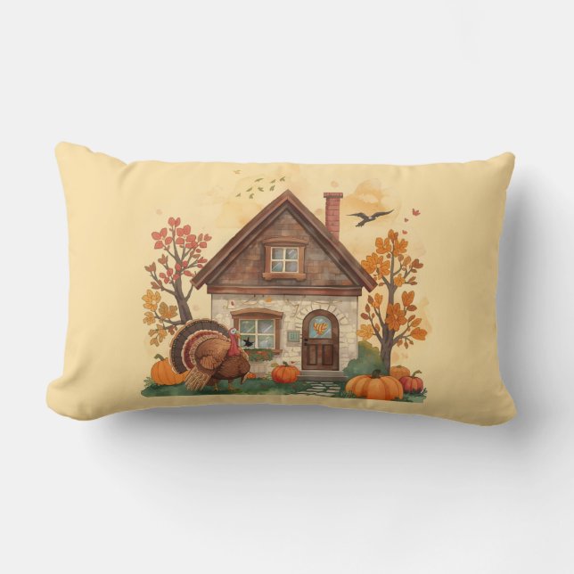 Thanksgiving Bliss and the Country Home Lumbar Pillow (Front)