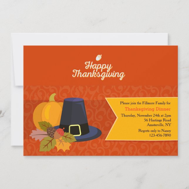 Thanksgiving Bliss Invitation (Front)