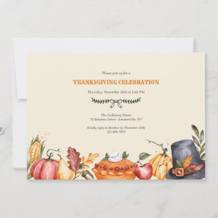 Thanksgiving Border Invitation