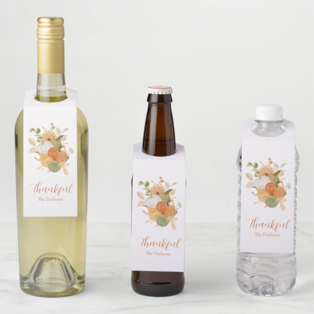 Thanksgiving Bottle Hanger Tag (In Situ)