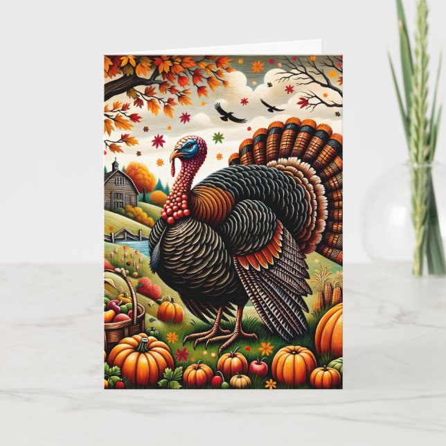 Thanksgiving Bountiful Harvest Card (Front)