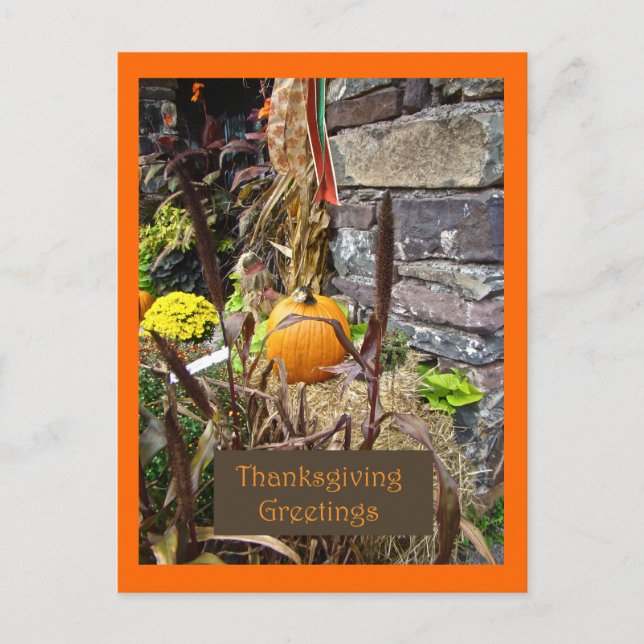 Thanksgiving Bounty Holiday Postcard (Front)