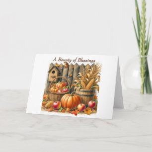 Thanksgiving Bounty of Blessings Holiday Card