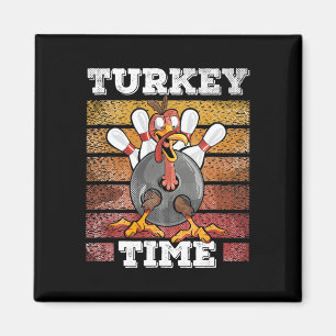 Thanksgiving Bowl Bowler Strike Pin Sport Turkey B Magnet