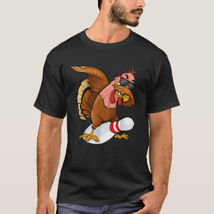 Thanksgiving Bowl Bowler Strike Pin Sport Turkey B T-Shirt