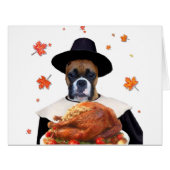 Thanksgiving Boxer dog (Front Horizontal)