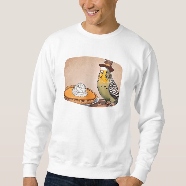 Thanksgiving Budgie Pilgrim Sweatshirt (Front)
