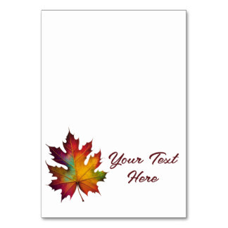 Thanksgiving Buffet Cards -Autumn Leaf Food Labels