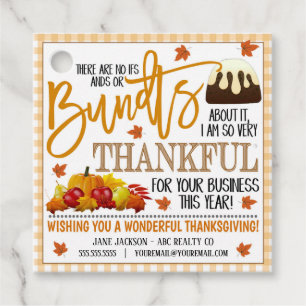 Thanksgiving Bundt Cake Gift Tag