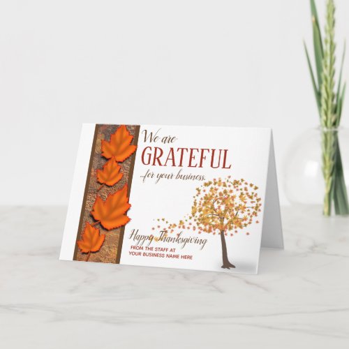 Thanksgiving Business Greeting Cards _