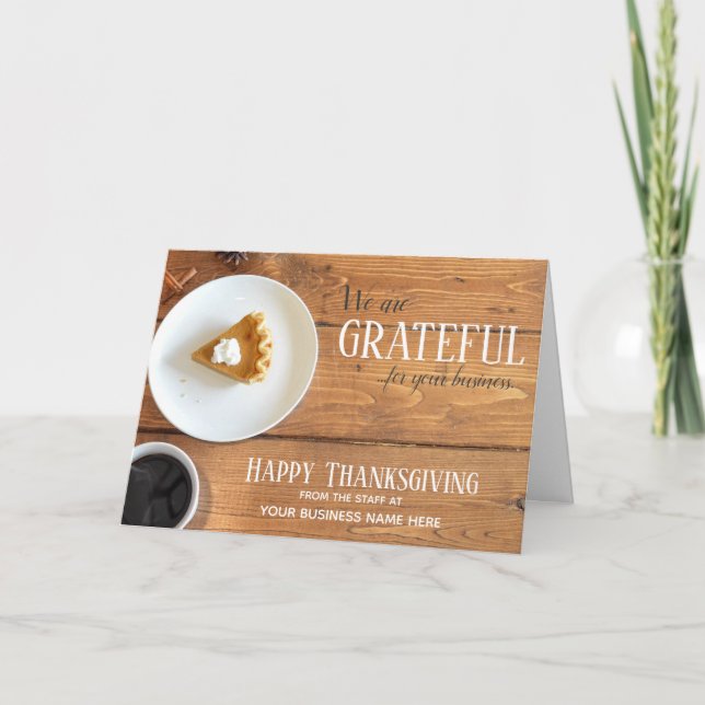 Thanksgiving Business Greeting Cards (Front)