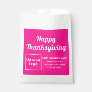 Thanksgiving Business Pink Background Paper Bag