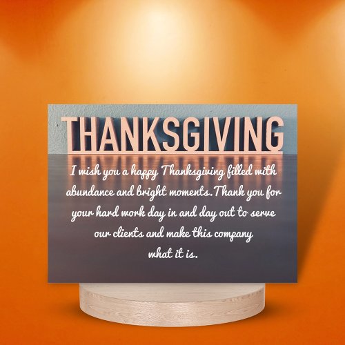thanksgiving  business thank you modern  note card