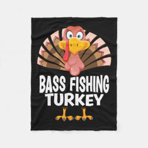 Thanksgiving Byb Fishing Turkey Matching Pajama Fleece Blanket