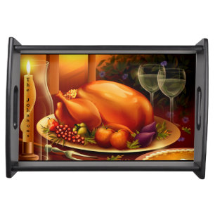 Thanksgiving Cafe Serving Tray/Turkey Harvest Tray