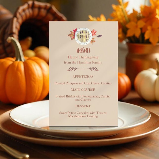 Thanksgiving Calories Don't Count Menu (Creator Uploaded)