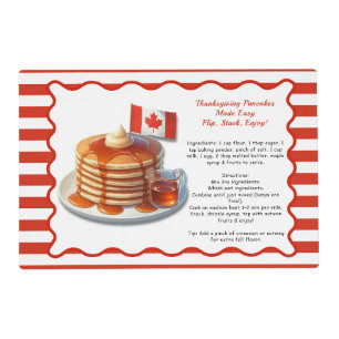 Thanksgiving Canada – Quick & Cozy Pancakes Recipe Placemat