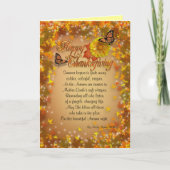 Thanksgiving card Autumn leaves with poem | Zazzle