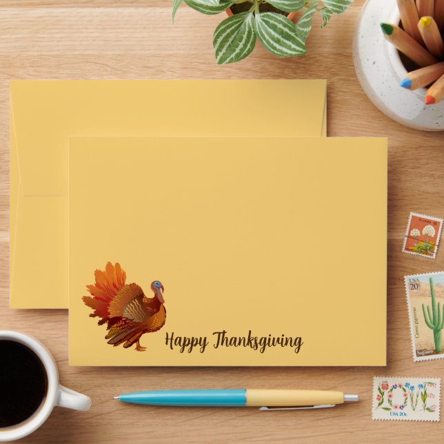 Thanksgiving Card Envelope  (Desk)