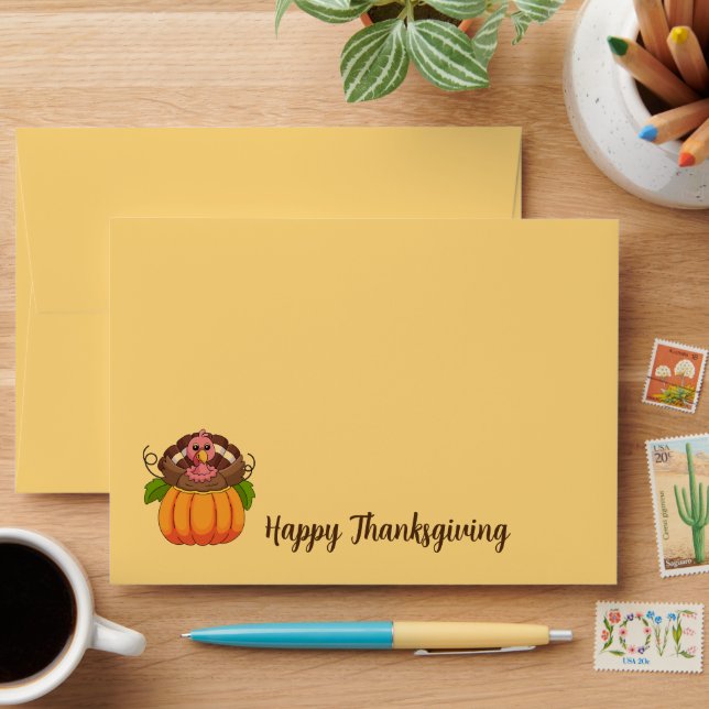 Thanksgiving Card Envelope  (Desk)