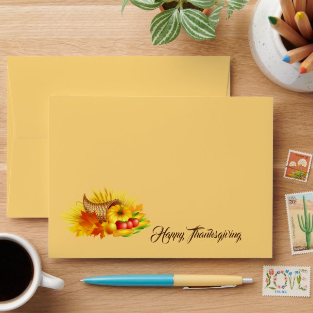Thanksgiving Card Envelope  (Desk)