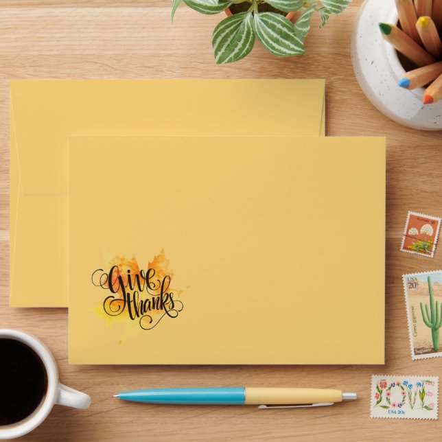 Thanksgiving Card Envelope  (Desk)