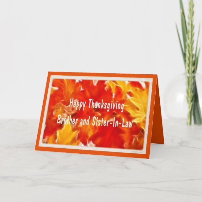 Thanksgiving Card For Brother And Sister-In-Law (Front)