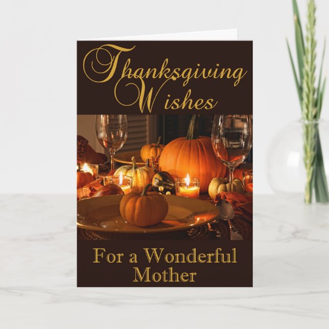 Thanksgiving Card for Mother (Front)