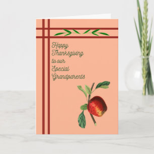 Thanksgiving Card for Special Grandparents Apple