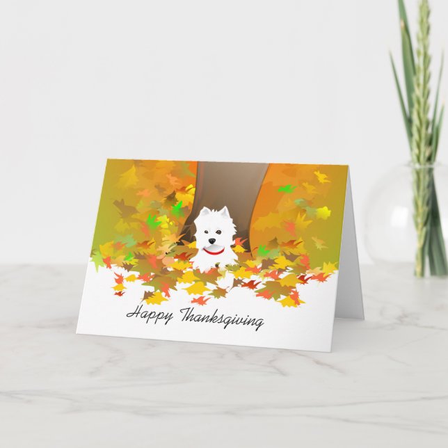 Thanksgiving Card - Happy Thanksgiving Westie (Front)