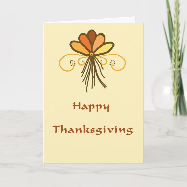 Thanksgiving Card In A Fall Design