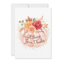 Thanksgiving Card - In All Things Give Thanks