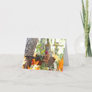 Thanksgiving card Mr. Bickles The Squirrel 5 x7"