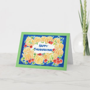 Thanksgiving Card - Pumpkins and Apples