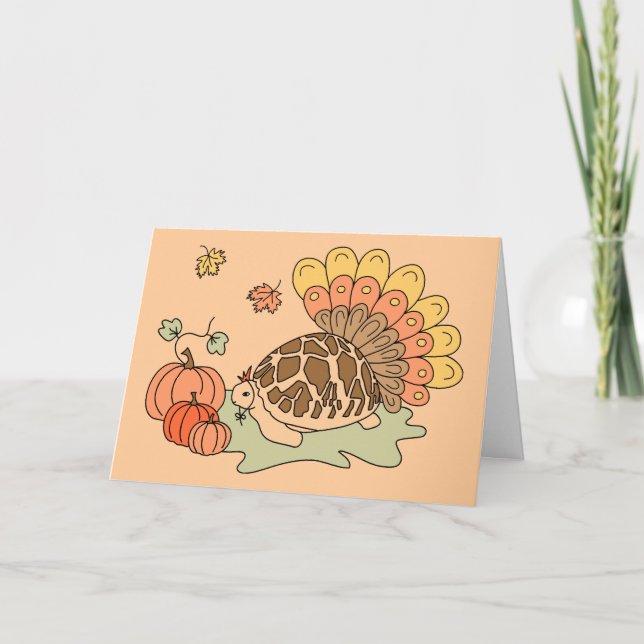 Thanksgiving Card (star tortoise, beige) (Front)