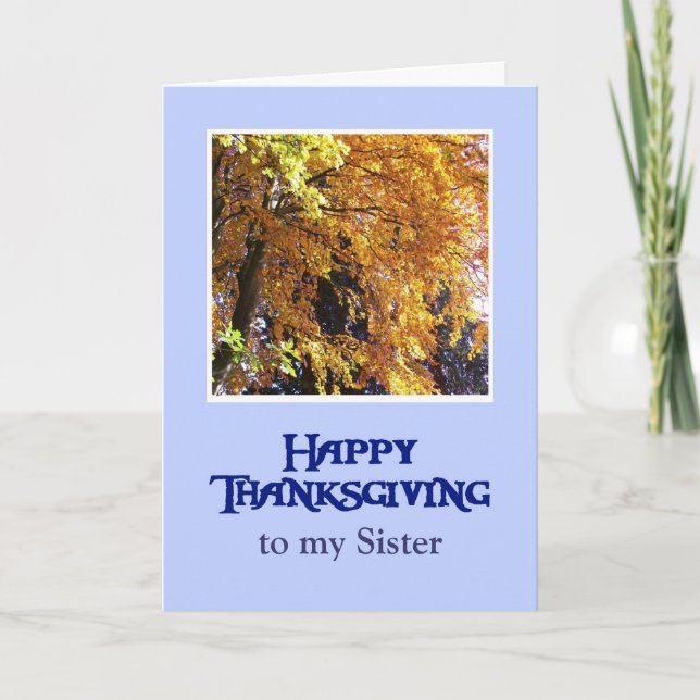 Thanksgiving Card to Customize - Autumn Foliage (Front)