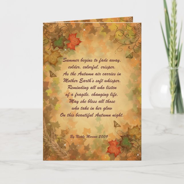 Thanksgiving Card with poetry (Front)